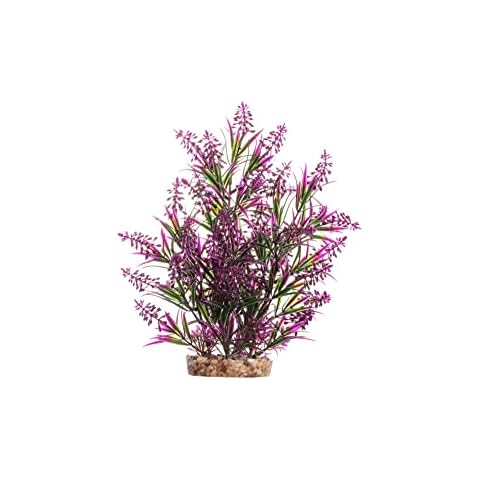 CNZ Aquarium Decor Fish Tank Decoration Ornament Artificial Plastic Plant Green/Purple, 11.8-inch Cover