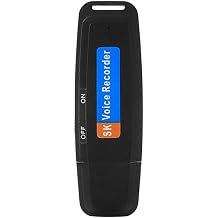 Mini U-Disk Portable USB Digital Audio Voice Recorder Micro SD Card Black,0GB
