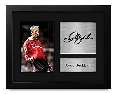 Beckham framed gift signed photo