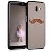 Produktbild kwmobile Schutzhülle kompatibel mit Samsung Galaxy J6+ / J6 Plus DUOS - TPU Bumper - Holz Mustache Braun Altrosa