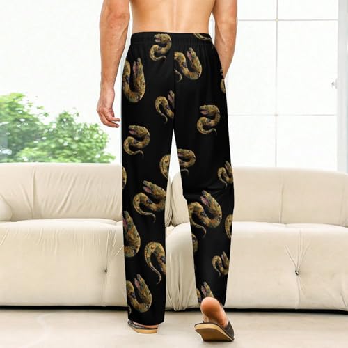 Moray Eel Camouflage Pajama Pants with Pockets Print Loungewear Bottoms Soft Sleep Pants for Men Women2