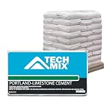 Tech Mix Portland-Limestone Cement, 46.2 Pounds, Pallet of 80