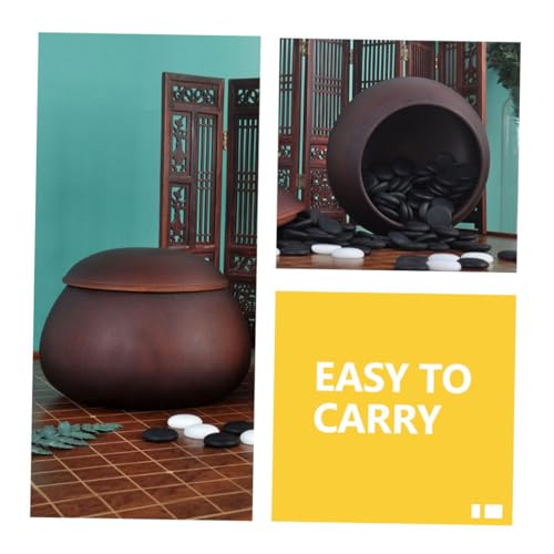Pièces de jeu de Go réversible et imperméable boîte de stockage bois - 7