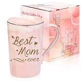 Jmugmt Best Mom Ever Mug, Birthday Mother’s Day Christmas Gifts for Mom Mother from Daughter Son, 14 OZ Pink with Gift Box