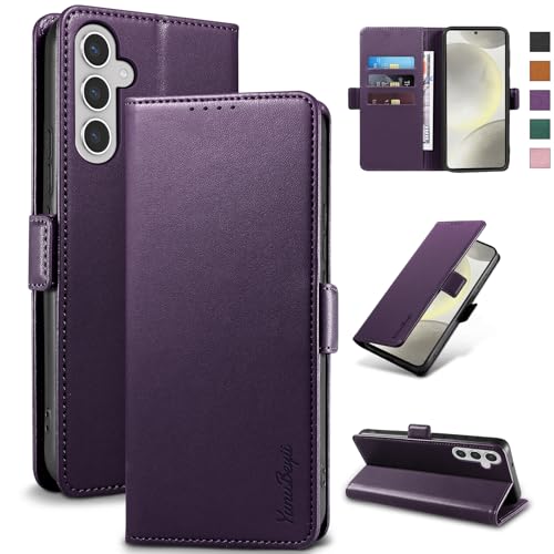 Yunubeyii Wallet Flip Case for Samsung Galaxy S24 Plus/S24+ 5G,Purple