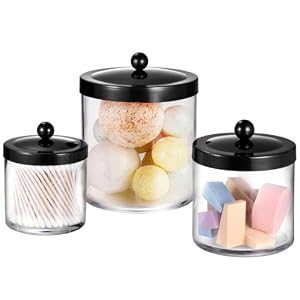 Sheechung Black Apothecary Jar 3er Set