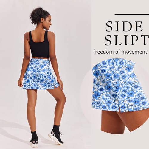 Image of Ekouaer 16 inch Golf Skorts for Woman with Inner Pockets Silicone Grippers Tennis Skirt Quick Dry Athletic Pickleball Skort