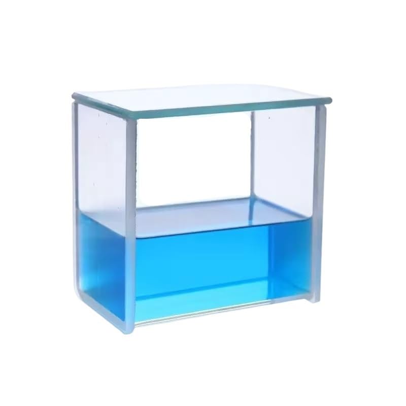 High Borosilicate Glass TLC Developing Tank - 200mm Square Staining Chamber for Laboratory Use