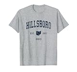 Photo Gallery design sportivo vintage hillsboro ohio oh athletic navy maglietta Photo Gallery design sportivo vintage hillsboro ohio oh athletic navy maglietta