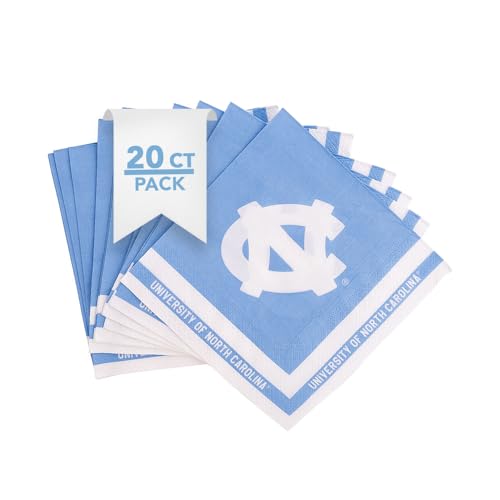 Desert Cactus University of North Carolina Disposable Napkins UNC Chapel Hill Tar Heels 20 Count 2 Ply 13 inch Square Party Celebration (Design A)