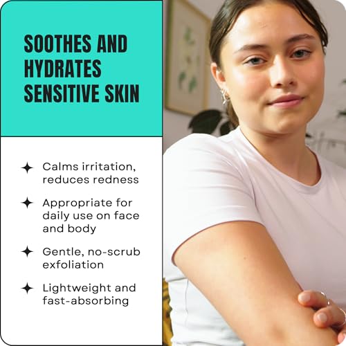 Image of AmLactin Calm & Renew Lotion, Sensitive Dry Skin, 14.1 oz | Lactic acid and ginger root lotion gently exfoliates and moisturizes sensitive dry skin for smoother, calmer-looking skin.