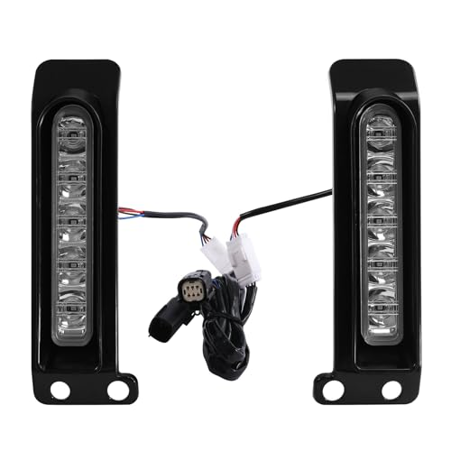 Insertos LED para alforjas, soporte de luz trasera para Harley Electra Glide y Street Glide (2014 en adelante), carcasa negra y lente transparente miniatura 1