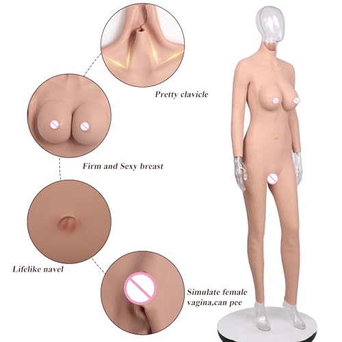 7th Generation Oil-free Silicone Body Suit Breastplate for Crossdresser Can Insert And Pee Breast Plate Body Suit3
