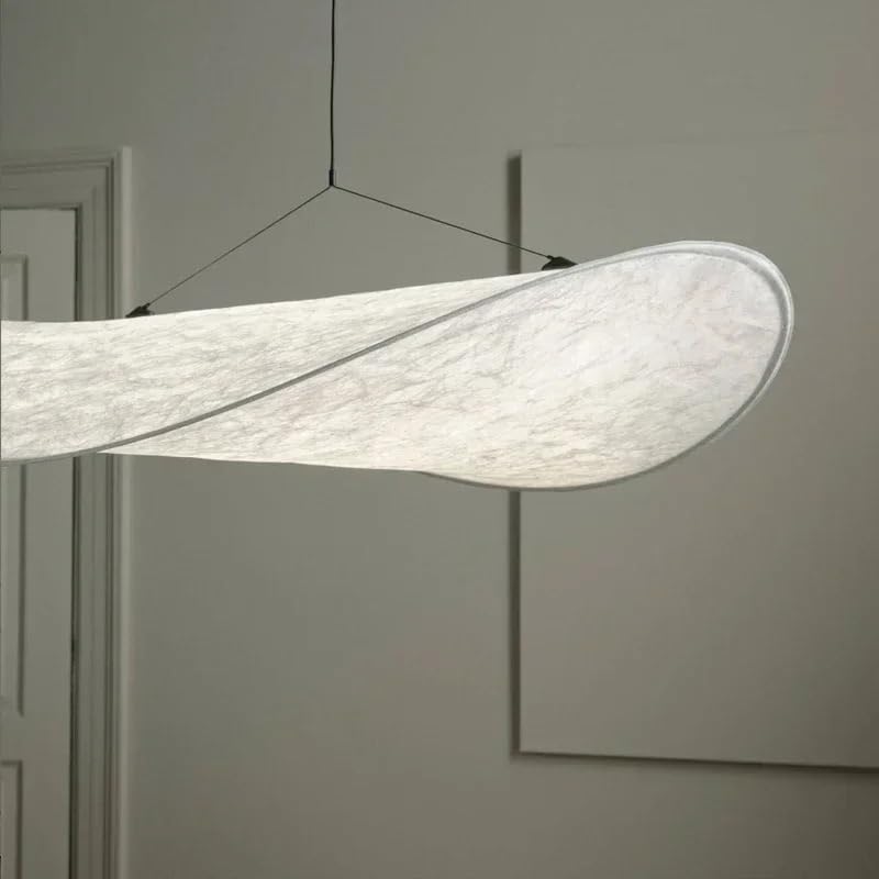 Suspension LED en soie D80cm à intensité variable et design suspendu - 6