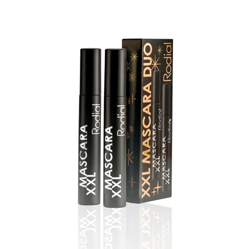 Rodial XXL Mascara Duo Kit - Holiday Gift Set With 2 Volumizing Black Mascaras, Long-Wear Conditioning Formula With Beeswax, Carnauba Wax & Collagen