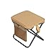 ZFFSCD Sgabello Pieghevole, con Borsa con Cerniera, Sgabello Pieghevole da Borsa, Mini Sgabello Pieghevole, per Campeggio, Pesca, Picnic(Size:l,Color:Khaki) immagine