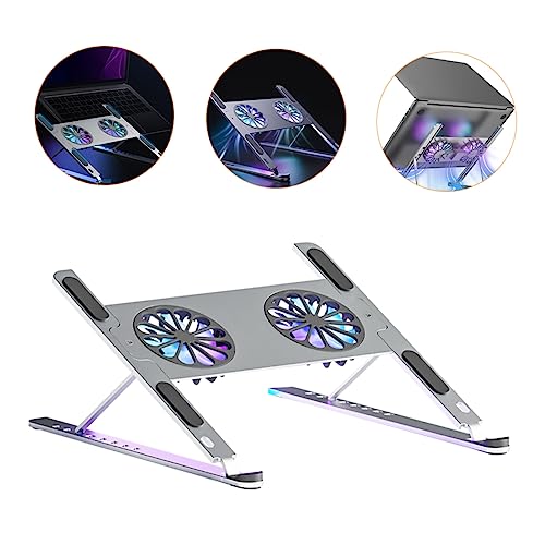 Base para laptop con ventilador y luces LED Tofficu miniatura 4