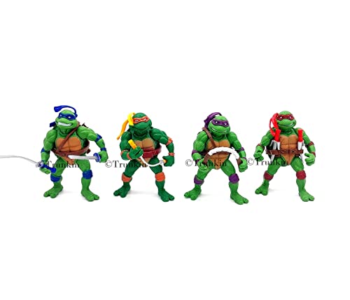 Image of Trunkin Rubber Turtle Mike Raph Leo Don(Multicolor) Figure Figurine 4pcs