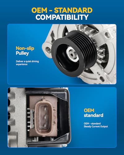 Image of PHILTOP 13959N NEW Alternator Compatible with Toyota, 2001-2003 RAV-4 2.0L 1982 Corolla 1982 Celica 2.4L 1982 Corona, 100 Amp Alternator Replace 13959N 12V S7 CW IR /IF 121515 125881 1346738