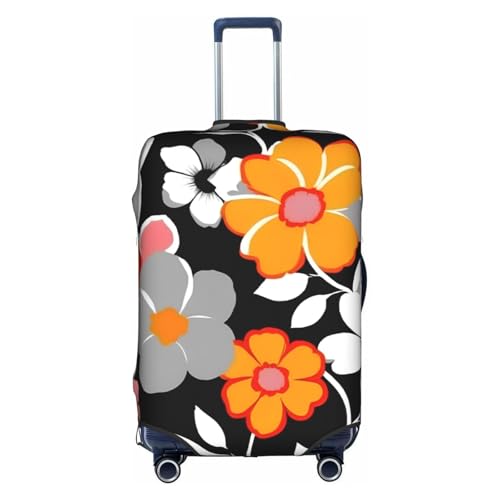 Floral Pattern Tsa Approved Luggage Cover For 18-32 Inch Suitcases Scratch-Resistant Stretch Luggage Cover
