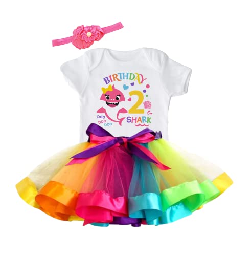 Image of Perfect Pairz 2nd Birthday Outfit Baby Girl Tutu Dress Set