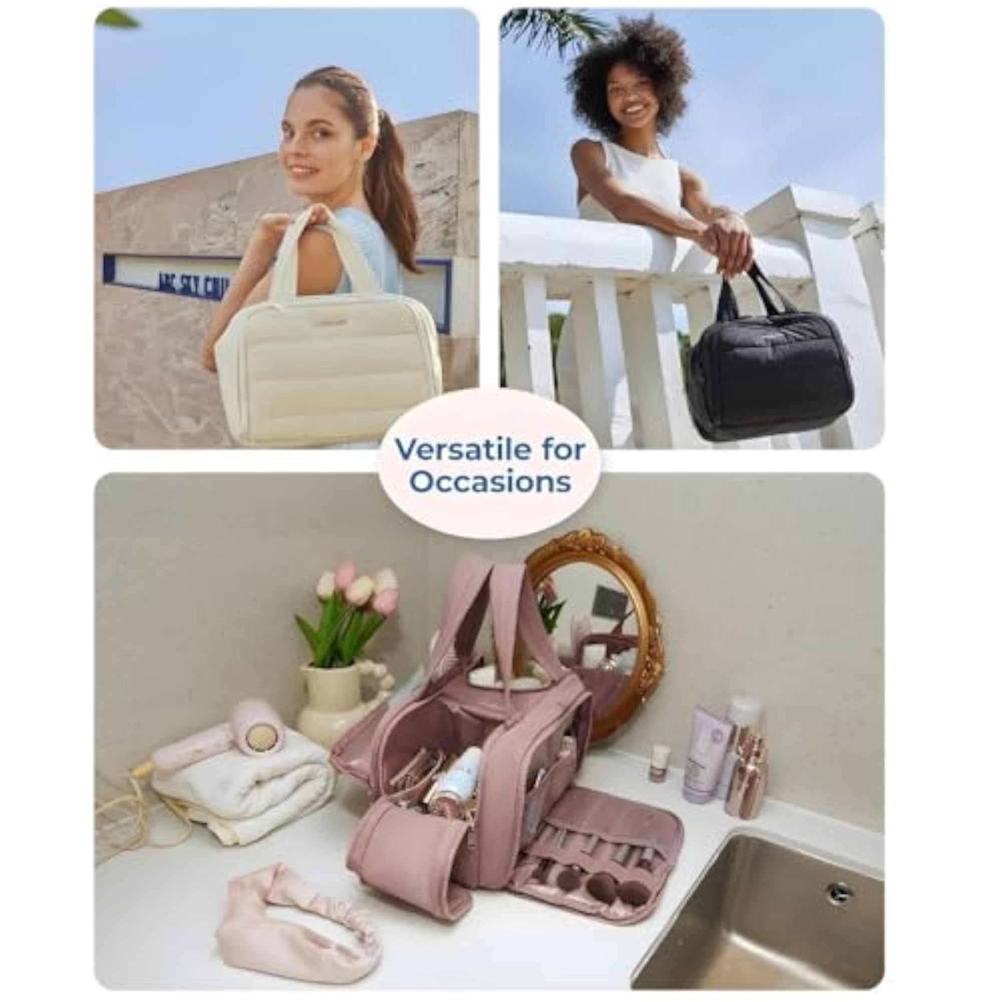 Travel Toiletry Bag, Lightweight Cosmetic Makeup Organizer