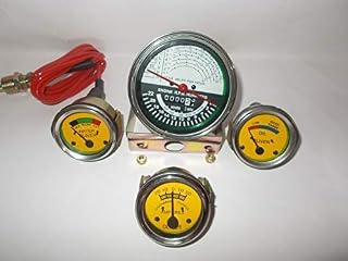 Desconocido Oliver Tractor Super 55 66 67 Kit de Calibre (tacómetro + Temperatura + Aceite de Ampere + Aceite), Color Amarillo