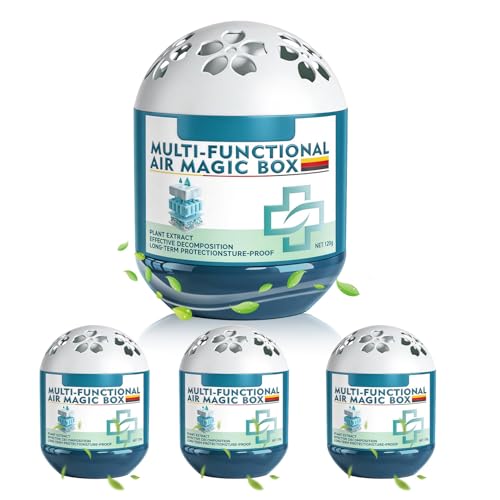 4 Pcs Air Purification Dust Removal Magic Box Automatic Dust Collection & Long-Lasting Odor Freshness Portable Indoor Air Magic Box for Home Bedroom Pet Areas