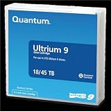 Quantum Ultrium LTO 9 Data Cartridge 18TB Native / 45TB 2.5:1 Compression, Black (MR-L9MQN-01)