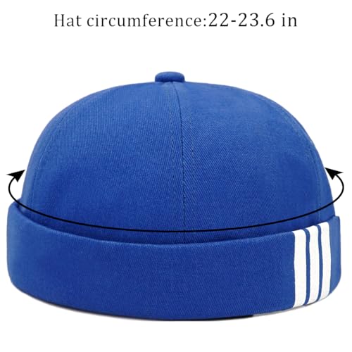 Image of Dome Brimless Hats for Women Men Beanie Docker Cap Sailor Skull Cap