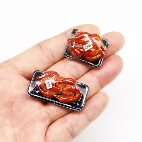 Dollhouse Miniature Roasted Turkey Chicken or Duck, Mini Cooked Chicken, Miniature Christmas Turkey, for Dollhouse Miniature Home Kitchen Accessory (Turkey Chicken) -  RillyRellow