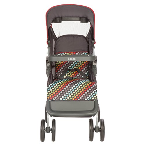 Cosco Lift and Stroll Convenience Stroller, Rainbow Dots