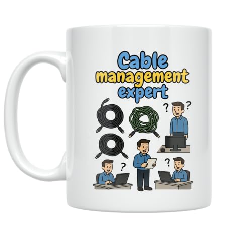 IT Support Mug - Cable Management Expert - 11 oz Ceramic