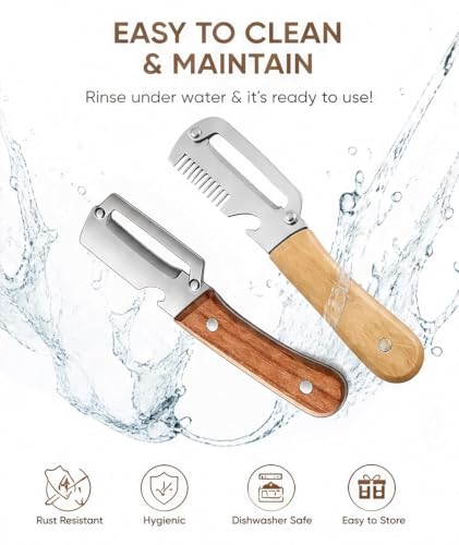 Image of 3 in 1 Stainless Steel Vegetable Peeler for Kitchen Multi-Functional Fruit & Veggie Shredder Slicer and Grater for Potatoes, Carrots, Cucumbers (Peeler with Bottle Opener)