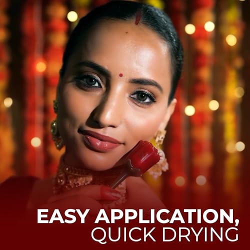 Shryoan Rose Full Coverage Natural Liquid Smudgeproof & Waterproof Maroon Sindoor for Dry Skin, 1 Count - Image 5