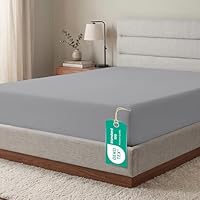 Linens World 200 Thread Count Egyptian Cotton Fitted Sheet 4FT Small Double / 3/4 Bed (122x190cm) 30cm Deep Pocket, OEKO-TEX Certified, Breathable, Hypoallergenic, Bottom Sheet (Silver)