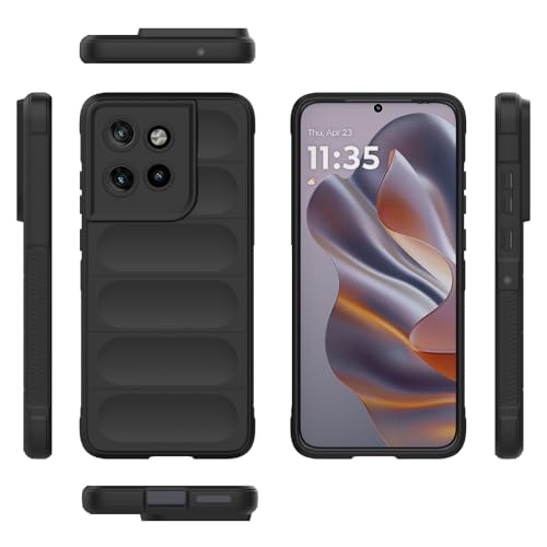Image of Elubugod Compatible with Motorola Moto G75 5G Case Cover,TPU Mobile Phone Soft Compatible with Motorola Moto G75 5G XT2437-2 Case Cover Black