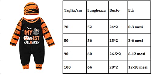 Siyova Combinaison pour bébé Halloween avec motif tête de mort, manches longues, chapeau pour enfant, en forme de chauve-souris, avec impression tête de mort, motif tête de mort, Noir D, 12-18 mois – vue 7