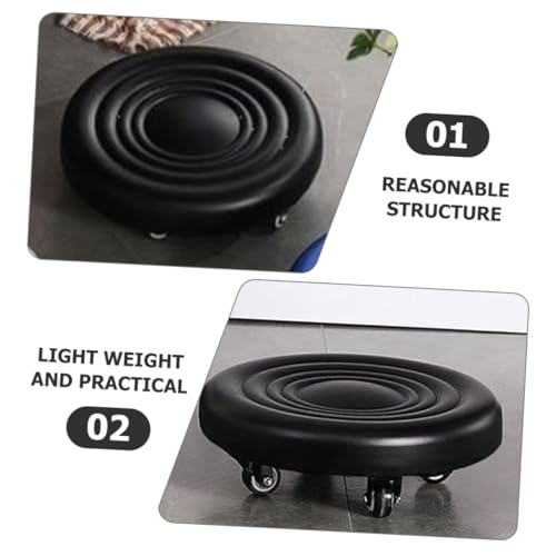 Tabouret à roulettes PU multifonctionnel marchepied stable léger Ipetboom