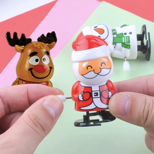 5 Stücke Kinder Aufziehspielzeug Wind Up Rentier Weihnachtsbaum Schneemann Weihnachtsmann Figur Uhrwerk Spielzeug Aufziehfigur Weihnachten Deko Figuren Geschenk für Baby Kinder Lustiges Spielzeug