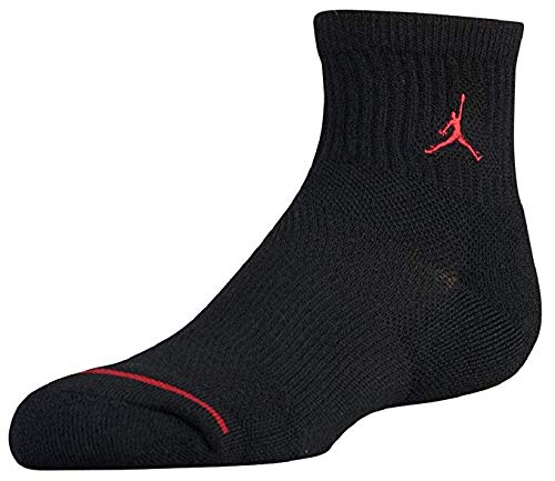 Nike Air Jordan Jumpman Quarter Socks 3 Pack - Boys' Grade School (7-9 (Shoe 3Y-5Y), Black)2