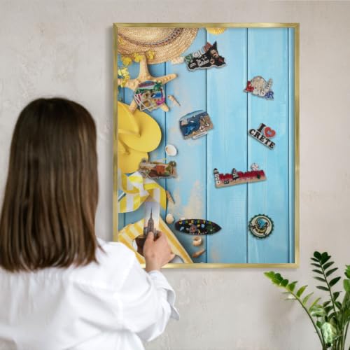 Tablón de anuncios decorativo de playa 80x60 para organizar el menú semanal en casa 2