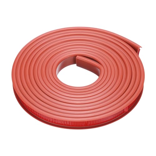 Image of uxcell U-Shape Edge Banding, 9.8ft x 12mm TPE Self-Adhesive Veneer Edging, Plywood Edge Trim Flexible Furniture Edge Protector for Countertop Cabinet Shelf Repair Restoration (Red Brown)