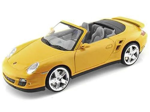 911 (997) Turbo Convertible Yellow 1/18 Diecast Car Model