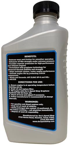 Aceite para motor 10W-30 Doc's Speed Shop 32 oz miniatura 2