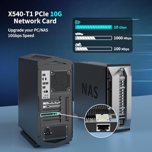 Image of 10Gb Base-T PCI-e Network Card, Intel X540-T1 Controller, NICGIGA 10Gbps Ethernet Adapter with 10Gbe RJ45 Port ， 10G NIC Card, Support Windows /Windows Server /Linux /Vmware /ESX
