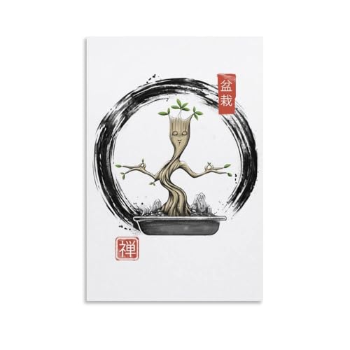 G gA[g Cg Bonsai Meditations 킢 |X^[ z[ ǃA[g Ǌ| G |pi CeA20x30inch(50x75cm)