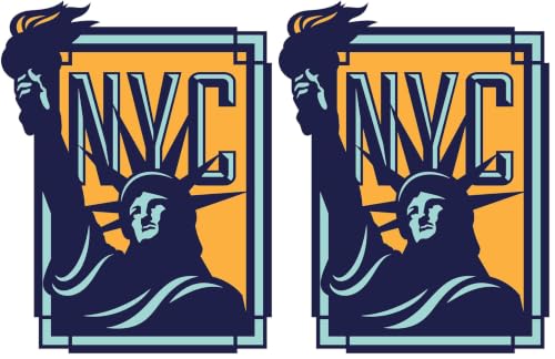 Image of Vagabond Heart New York City Sticker - Weatherproof Vinyl Statue of Liberty Souvenir NYC Decal (Pack of 2)