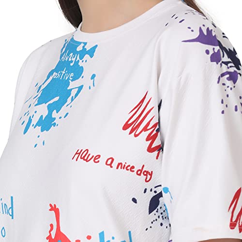 Image of Leriya Fashion Women's Casual Top Shirts Print T-Shirts Basic Summer Women Tops