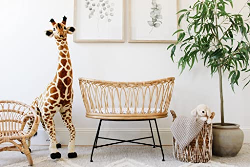 Nodnal Co. Black/White Bassinet Fitted Sheet - 100% Cotton Unisex For Baby Girl/Boy - I Love You, Plaid And Abstract Polka Dots Universal Fitted Cover Sheets (I Love You) #TOP6